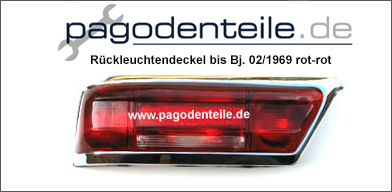R�ckleuchte rot rot Mercedes 230 SL Pagode